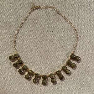 Kate Spade Gold Glitter Statement Necklace